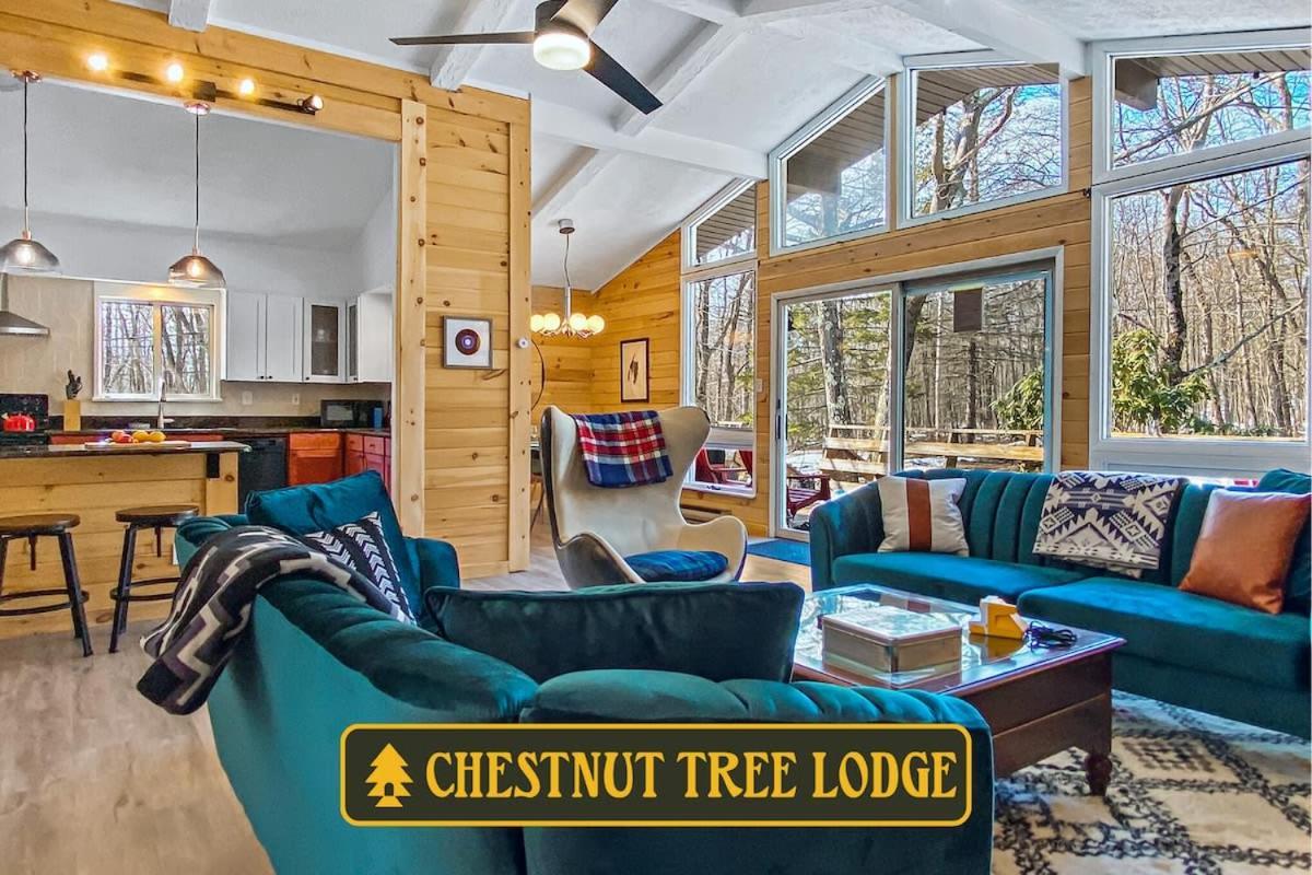 Chestnut Tree Lodge - Modern Wooded Escape Джим Торп Екстериор снимка